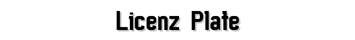 Licenz Plate font